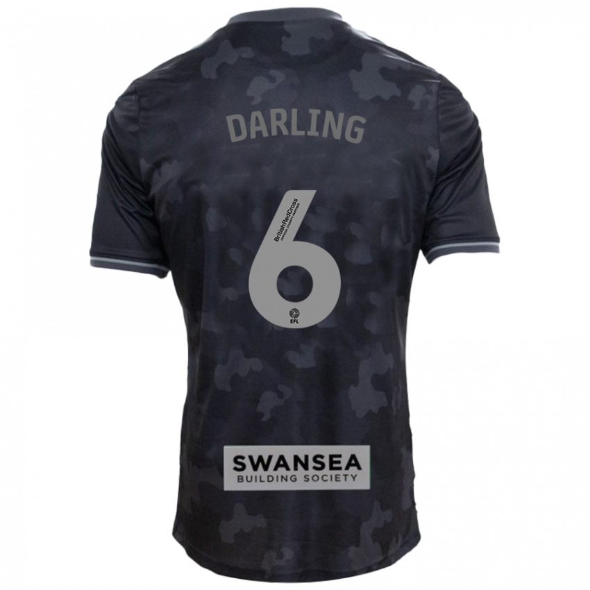 Børn Harry Darling #6 Sort Udebane Spillertrøjer 2024/25 Trøje T-Shirt