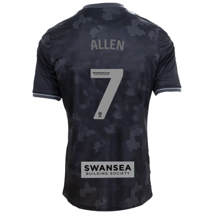 Børn Joe Allen #7 Sort Udebane Spillertrøjer 2024/25 Trøje T-Shirt