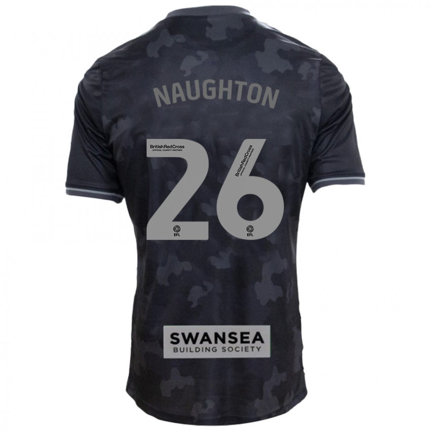 Børn Kyle Naughton #26 Sort Udebane Spillertrøjer 2024/25 Trøje T-Shirt