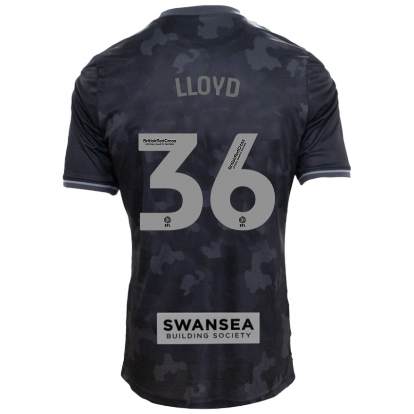 Børn Ben Lloyd #36 Sort Udebane Spillertrøjer 2024/25 Trøje T-Shirt