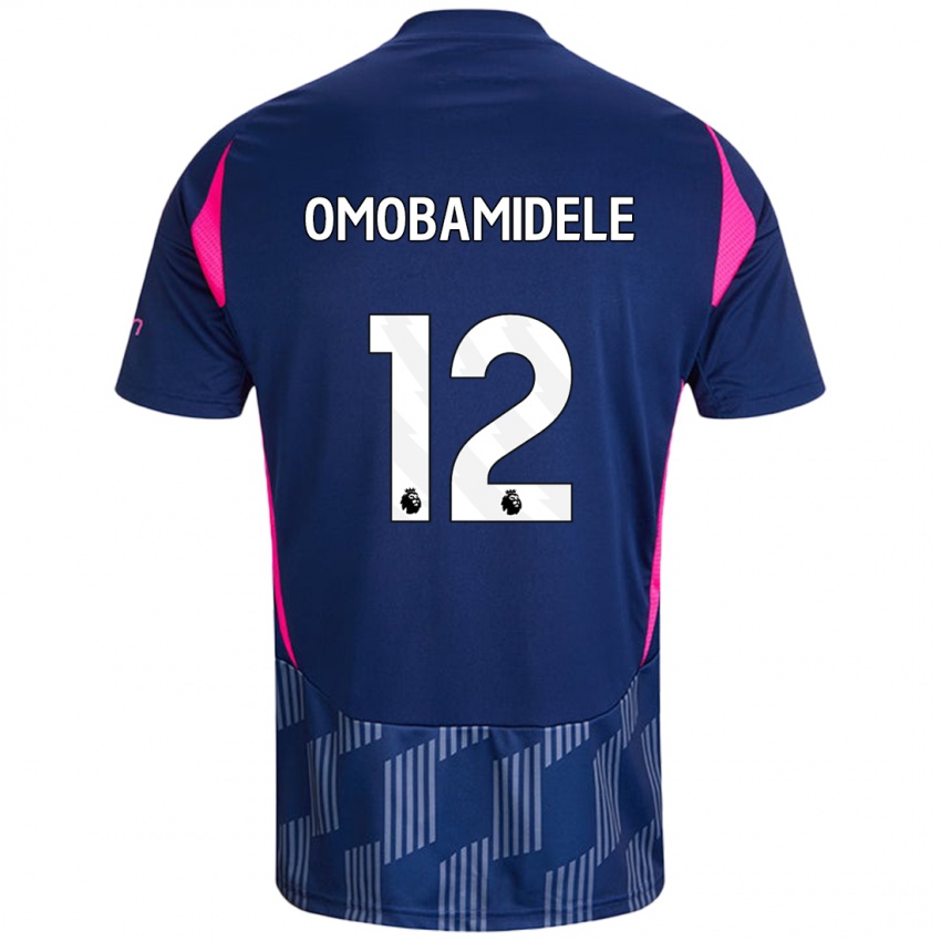 Børn Andrew Omobamidele #12 Kongeblå Pink Udebane Spillertrøjer 2024/25 Trøje T-Shirt