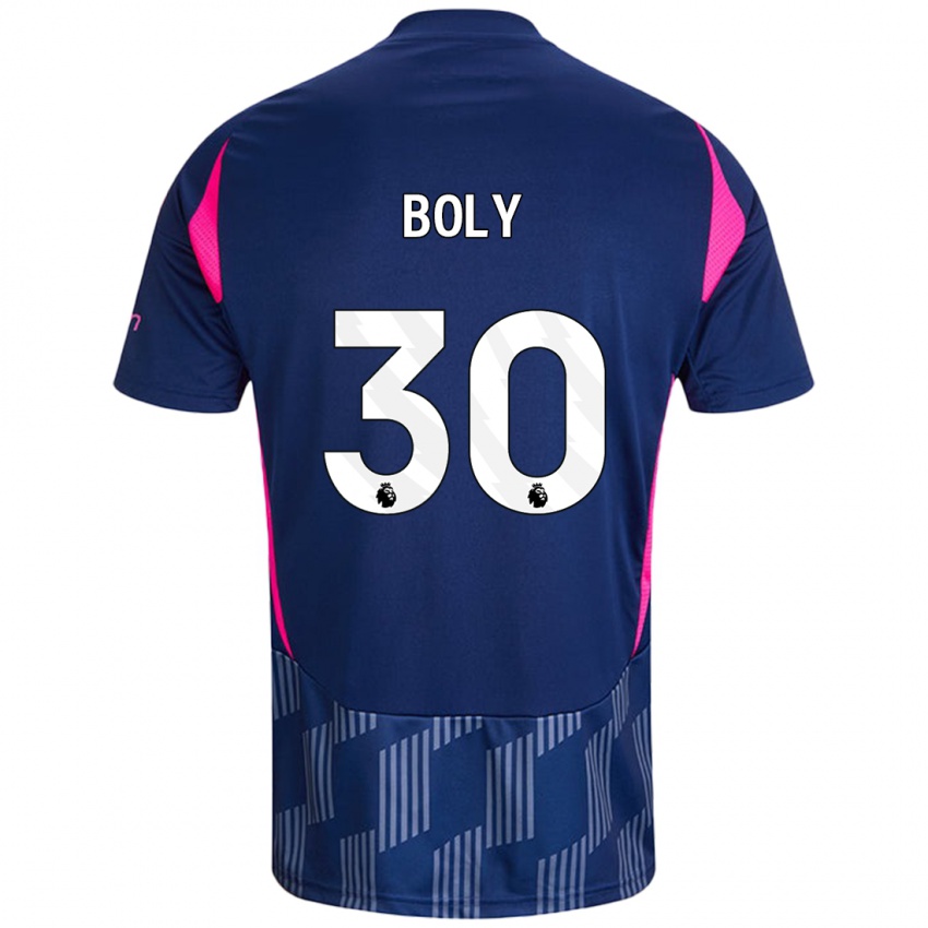 Børn Willy Boly #30 Kongeblå Pink Udebane Spillertrøjer 2024/25 Trøje T-Shirt