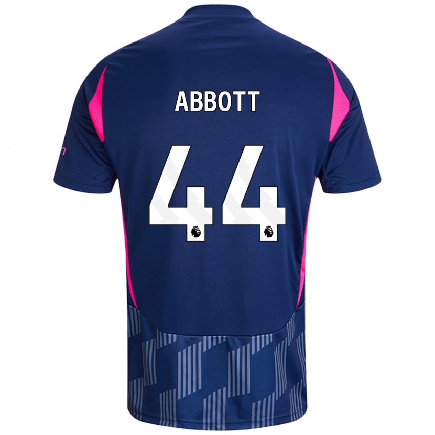 Børn Zach Abbott #44 Kongeblå Pink Udebane Spillertrøjer 2024/25 Trøje T-Shirt