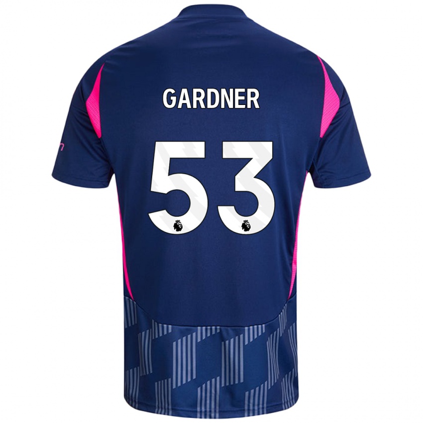 Børn Joe Gardner #53 Kongeblå Pink Udebane Spillertrøjer 2024/25 Trøje T-Shirt