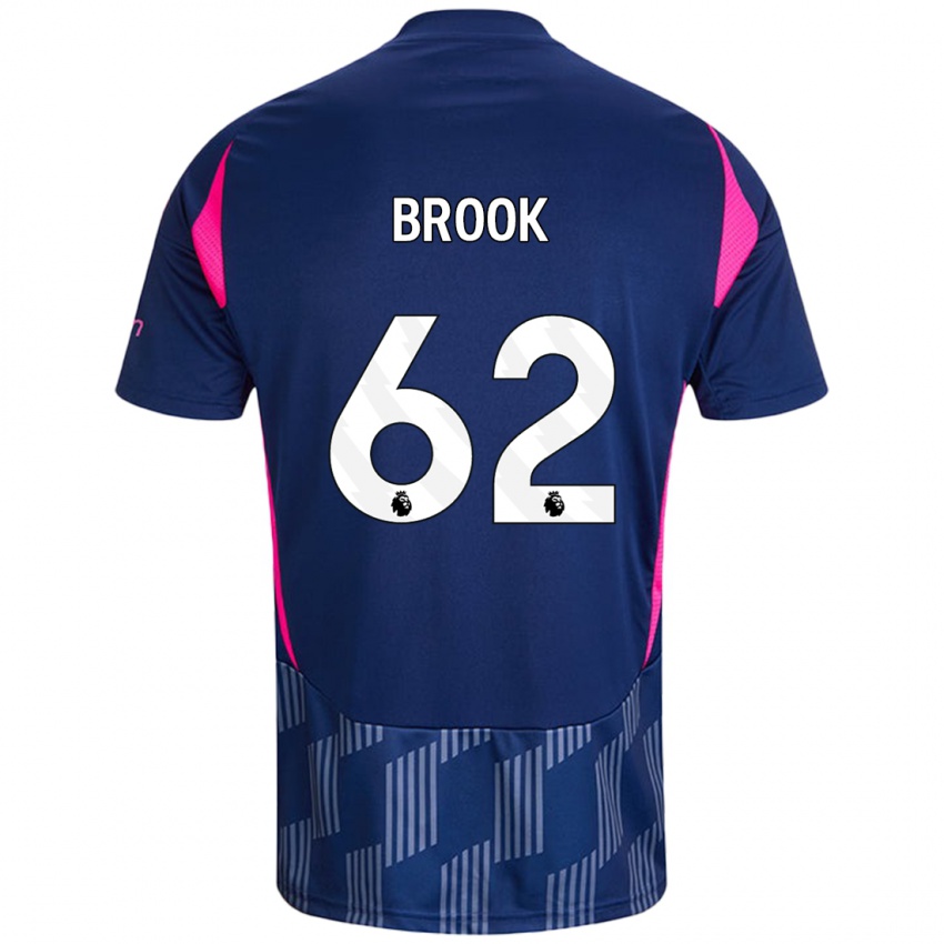 Børn Will Brook #62 Kongeblå Pink Udebane Spillertrøjer 2024/25 Trøje T-Shirt