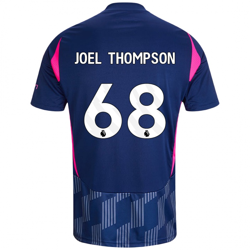 Børn Joel Thompson #68 Kongeblå Pink Udebane Spillertrøjer 2024/25 Trøje T-Shirt