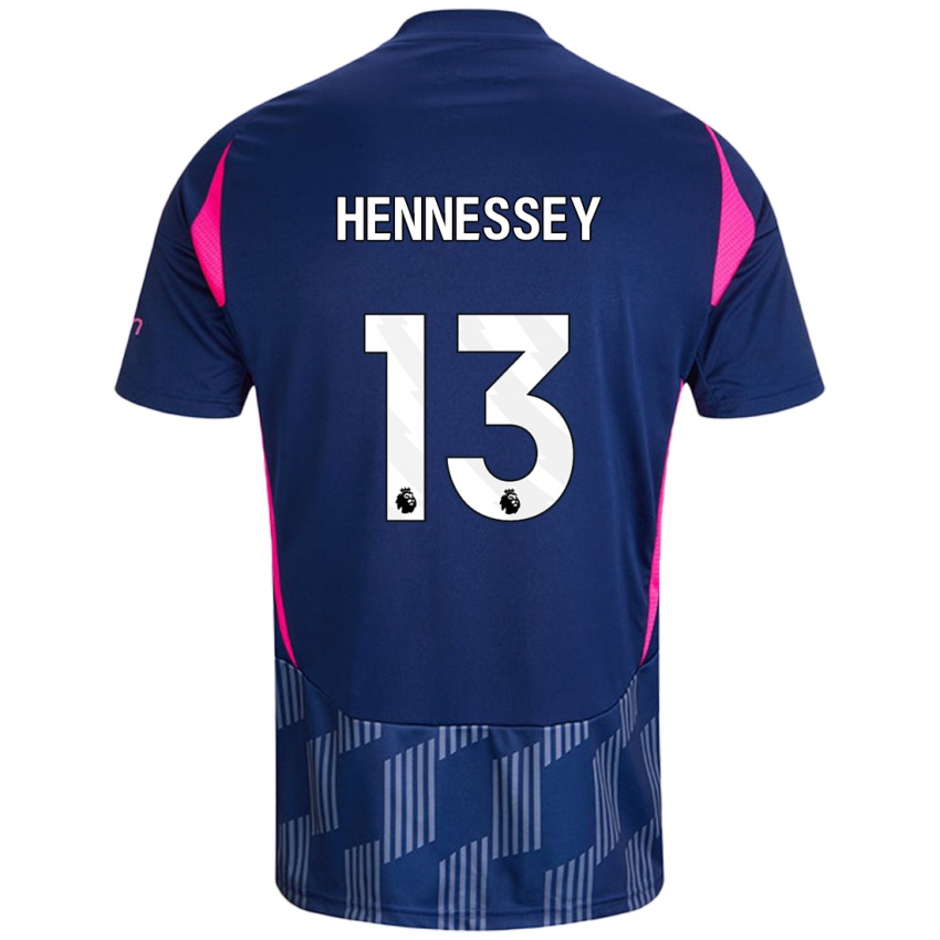 Børn Wayne Hennessey #13 Kongeblå Pink Udebane Spillertrøjer 2024/25 Trøje T-Shirt