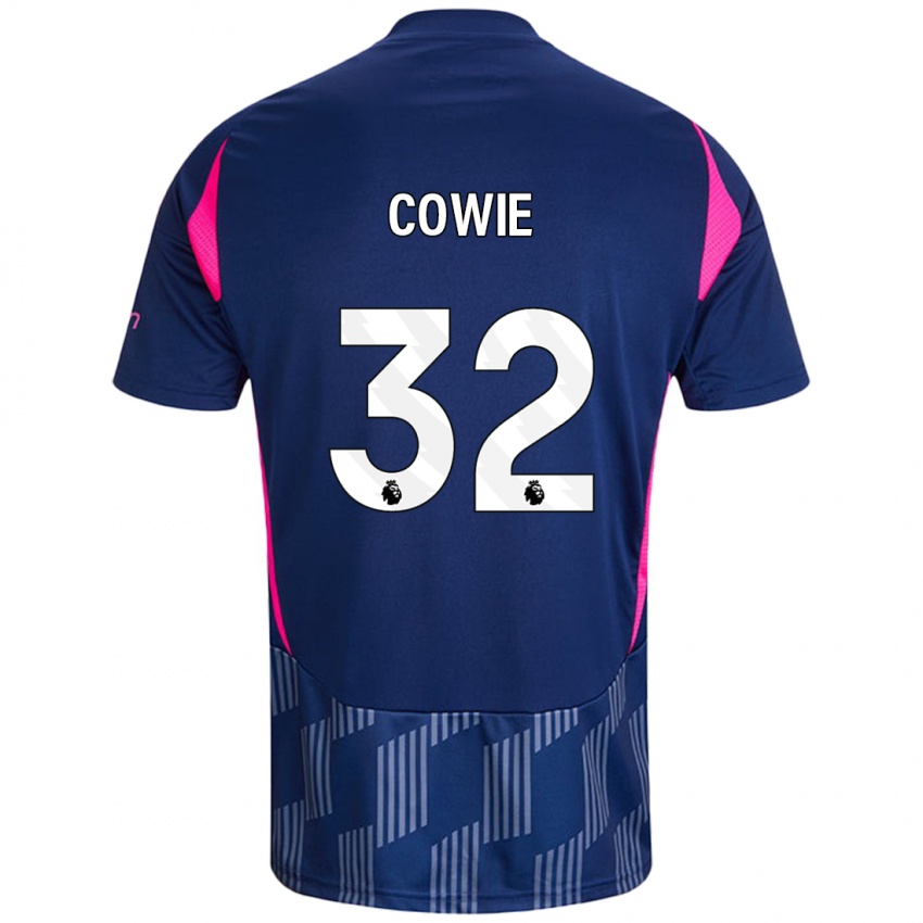 Børn Abi Cowie #32 Kongeblå Pink Udebane Spillertrøjer 2024/25 Trøje T-Shirt