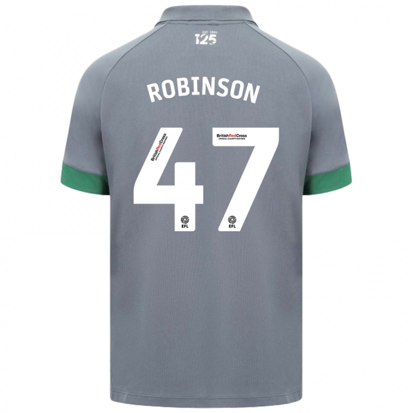 Børn Callum Robinson #47 Mørkegrå Udebane Spillertrøjer 2024/25 Trøje T-Shirt