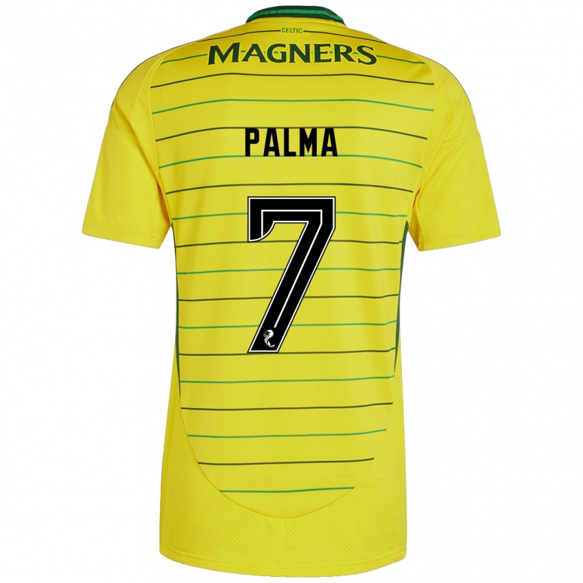 Børn Luis Palma #7 Gul Udebane Spillertrøjer 2024/25 Trøje T-Shirt