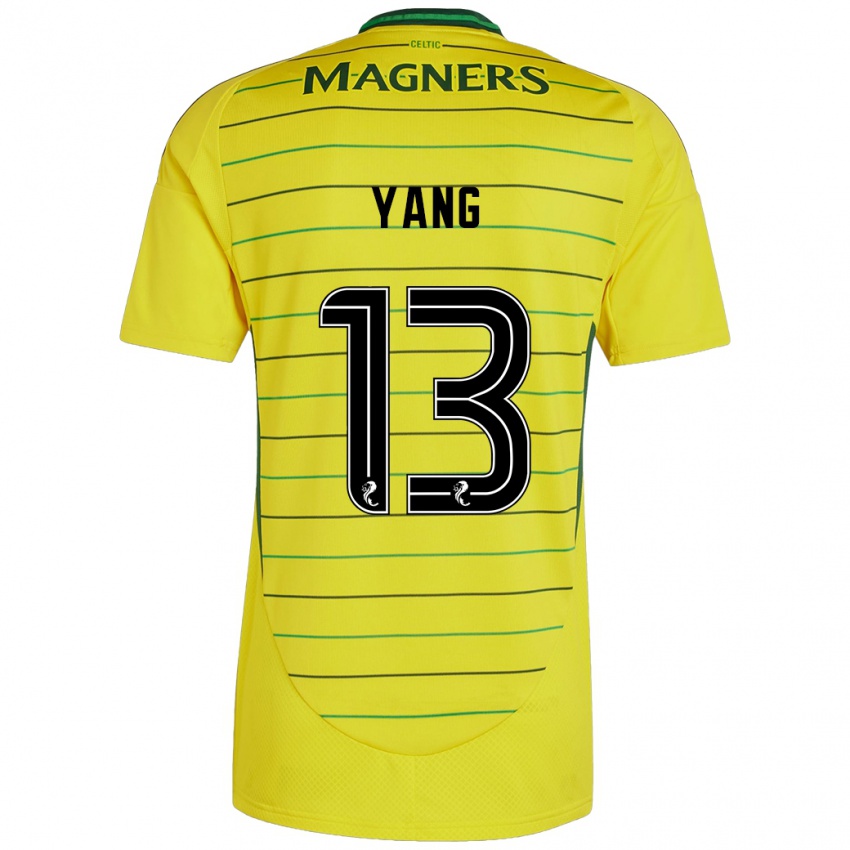 Børn Hyun-Jun Yang #13 Gul Udebane Spillertrøjer 2024/25 Trøje T-Shirt