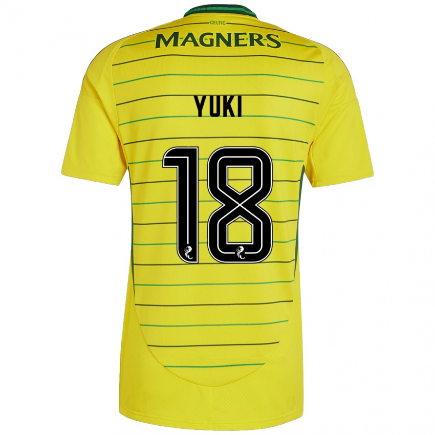 Børn Yuki Kobayashi #18 Gul Udebane Spillertrøjer 2024/25 Trøje T-Shirt