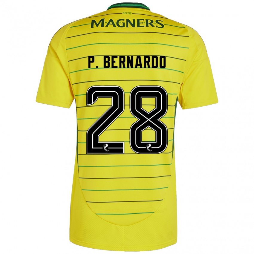 Børn Paulo Bernardo #28 Gul Udebane Spillertrøjer 2024/25 Trøje T-Shirt