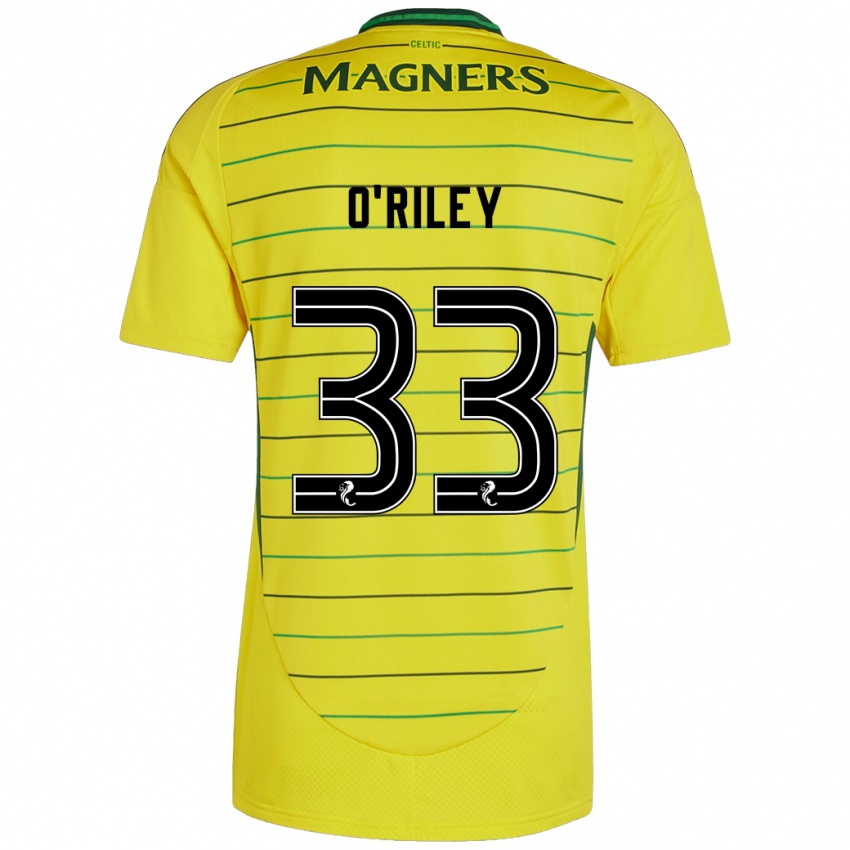 Børn Matt O'riley #33 Gul Udebane Spillertrøjer 2024/25 Trøje T-Shirt