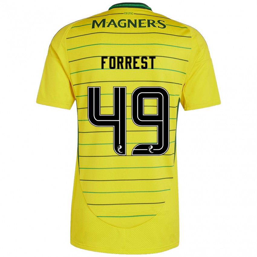 Børn James Forrest #49 Gul Udebane Spillertrøjer 2024/25 Trøje T-Shirt