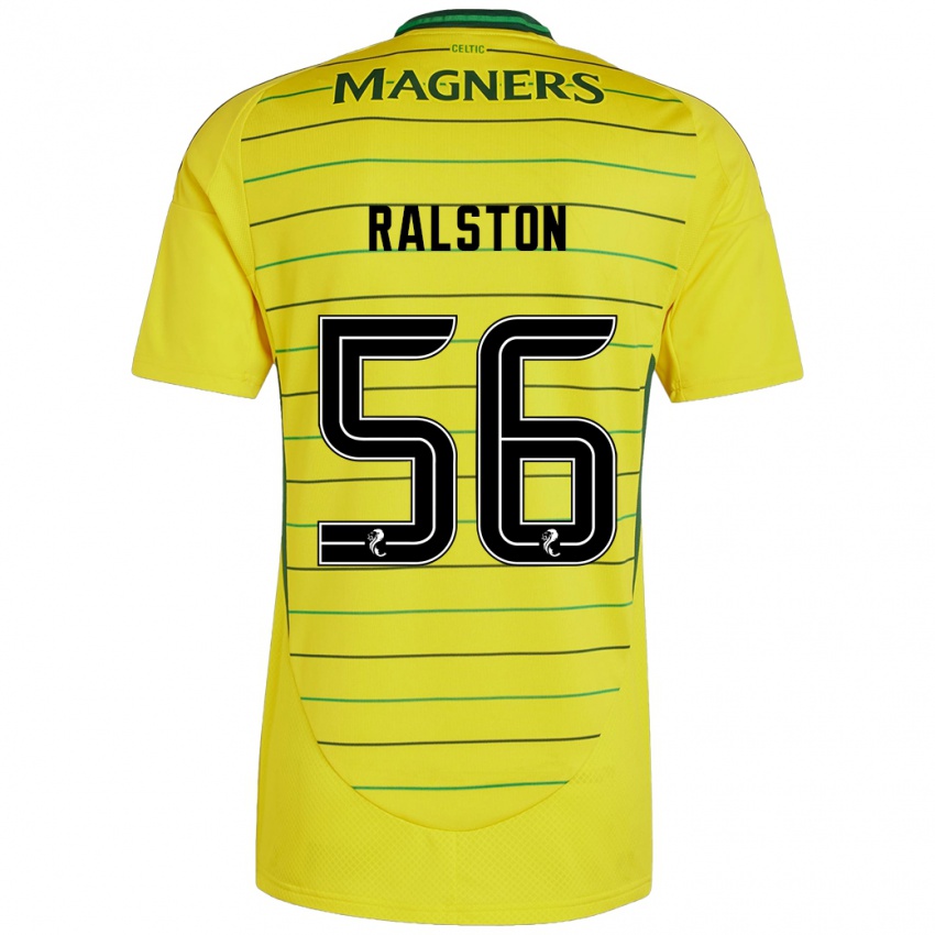 Børn Anthony Ralston #56 Gul Udebane Spillertrøjer 2024/25 Trøje T-Shirt