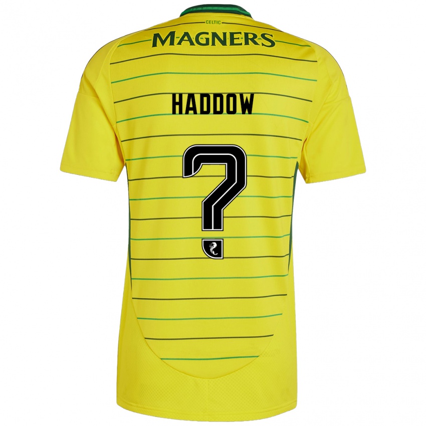 Børn Aiden Haddow #0 Gul Udebane Spillertrøjer 2024/25 Trøje T-Shirt