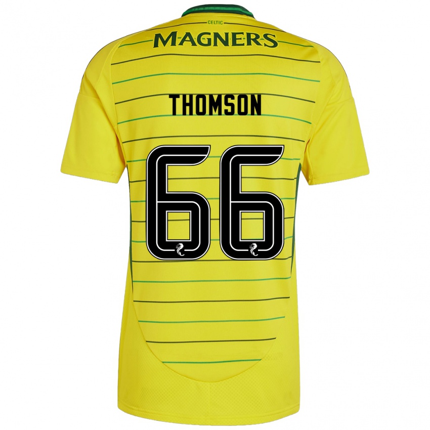 Børn Corey Thomson #66 Gul Udebane Spillertrøjer 2024/25 Trøje T-Shirt