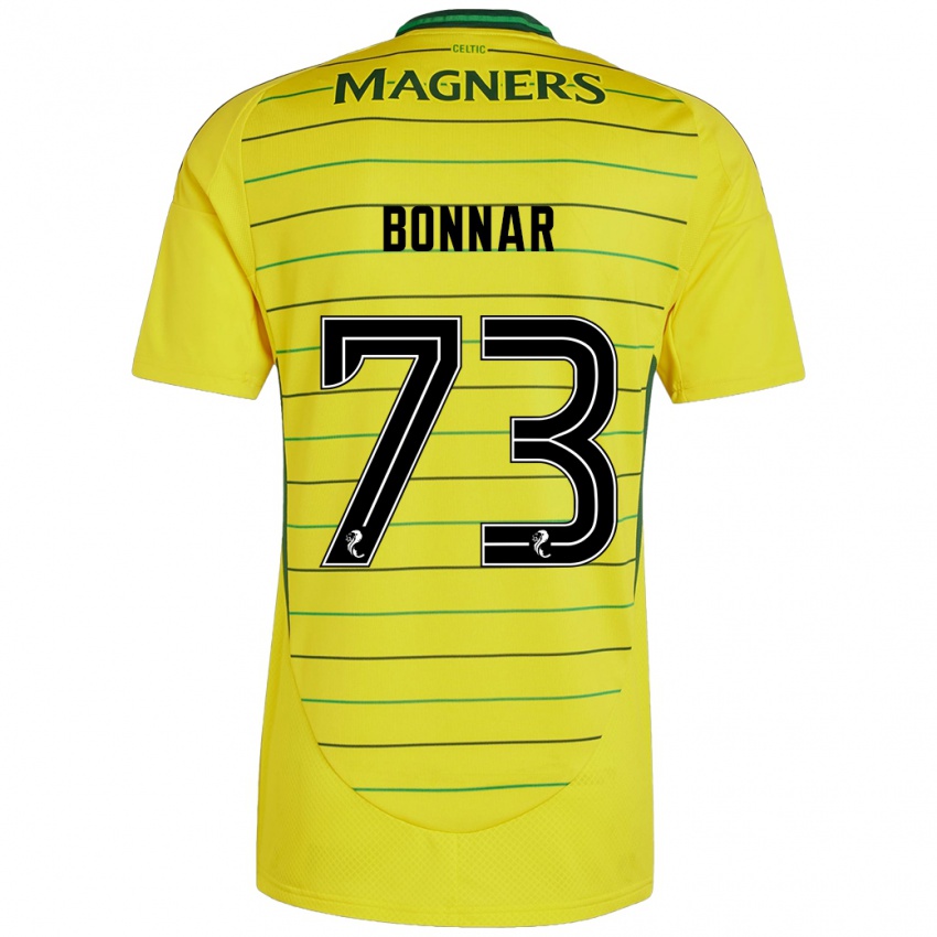 Børn Jude Bonnar #73 Gul Udebane Spillertrøjer 2024/25 Trøje T-Shirt