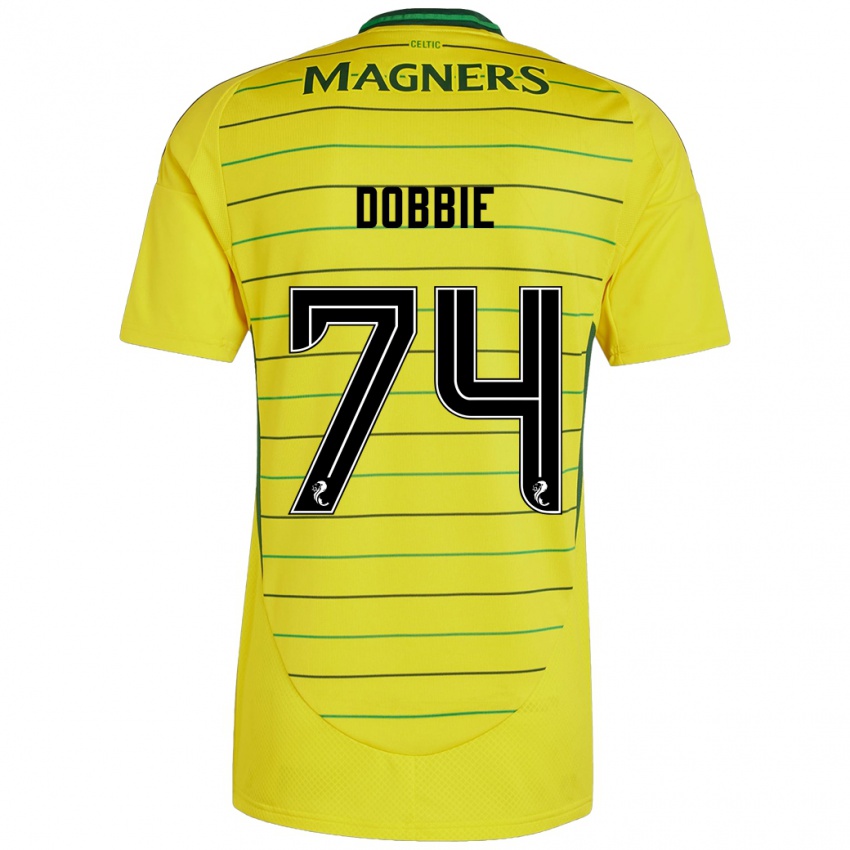 Børn Lewis Dobbie #74 Gul Udebane Spillertrøjer 2024/25 Trøje T-Shirt