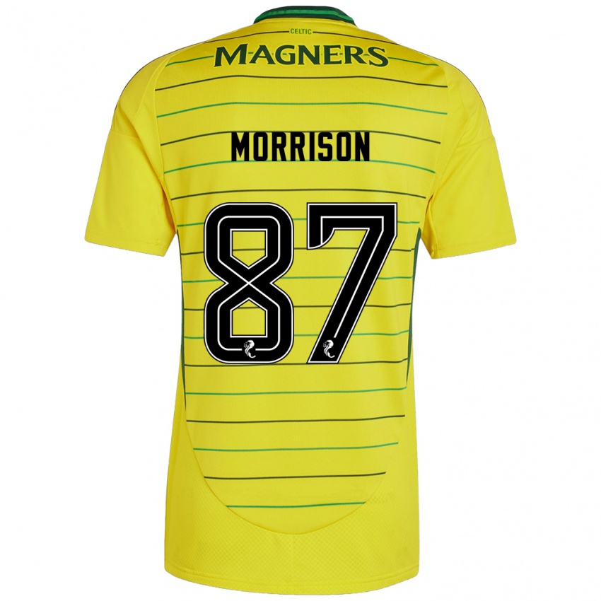 Børn Joe Morrison #87 Gul Udebane Spillertrøjer 2024/25 Trøje T-Shirt