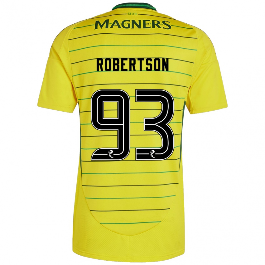 Børn Mitchell Robertson #93 Gul Udebane Spillertrøjer 2024/25 Trøje T-Shirt