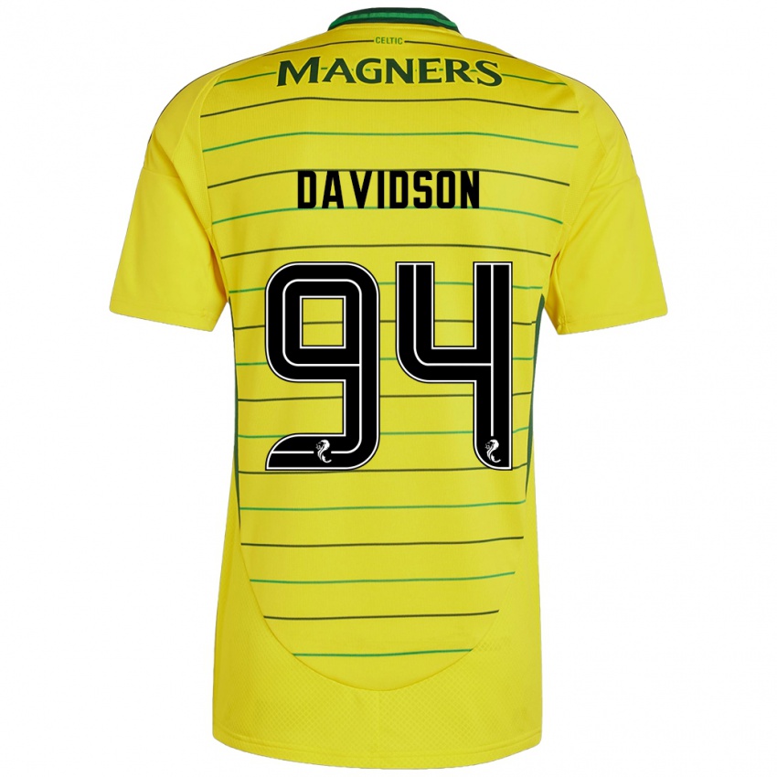 Børn Bruno Davidson #94 Gul Udebane Spillertrøjer 2024/25 Trøje T-Shirt