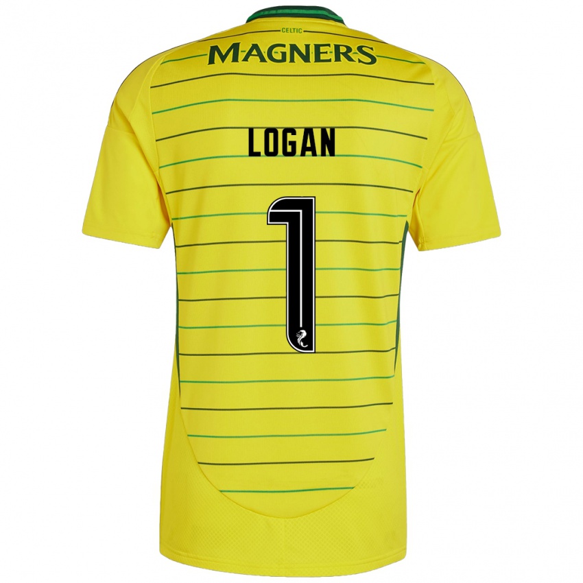 Børn Chloe Logan #1 Gul Udebane Spillertrøjer 2024/25 Trøje T-Shirt