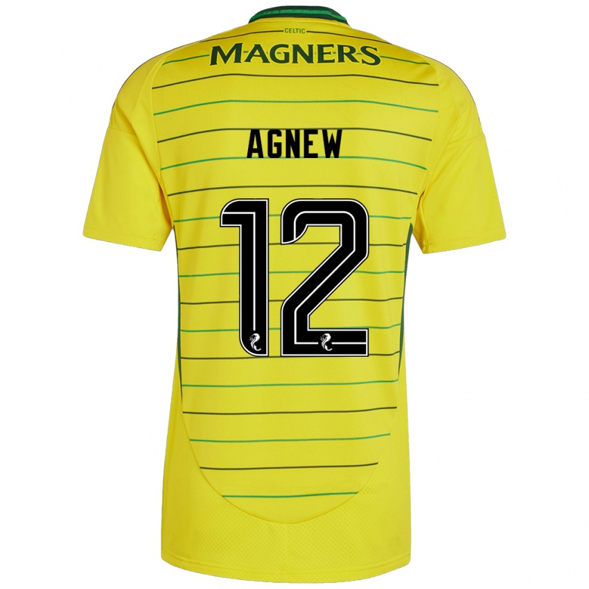 Børn Murphy Agnew #12 Gul Udebane Spillertrøjer 2024/25 Trøje T-Shirt