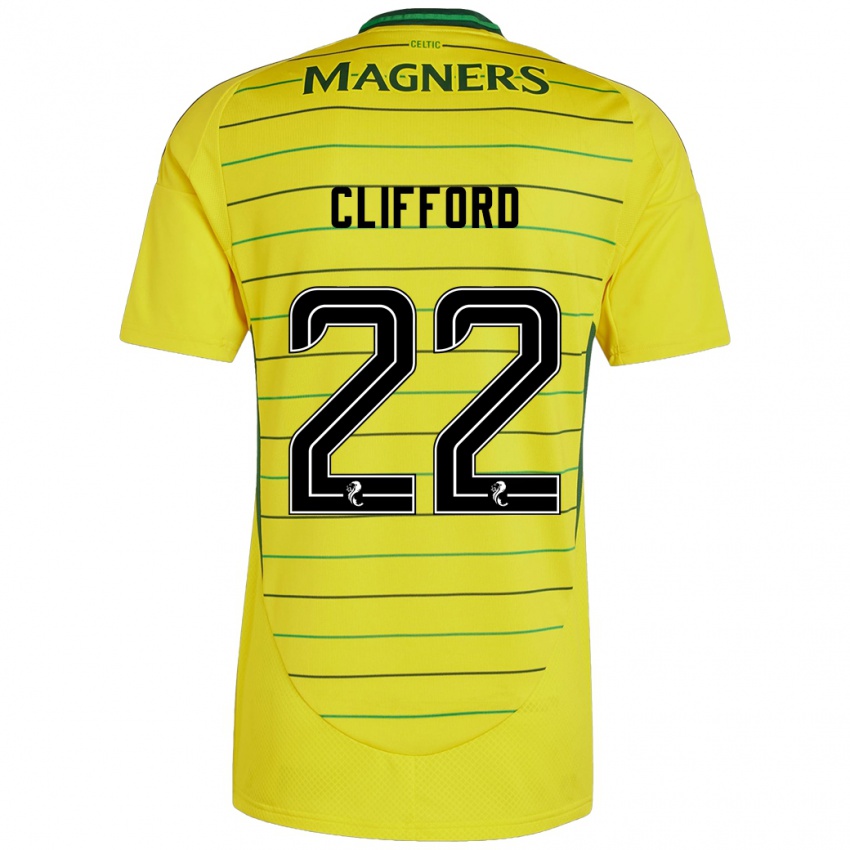 Børn Lucy Ashworth-Clifford #22 Gul Udebane Spillertrøjer 2024/25 Trøje T-Shirt