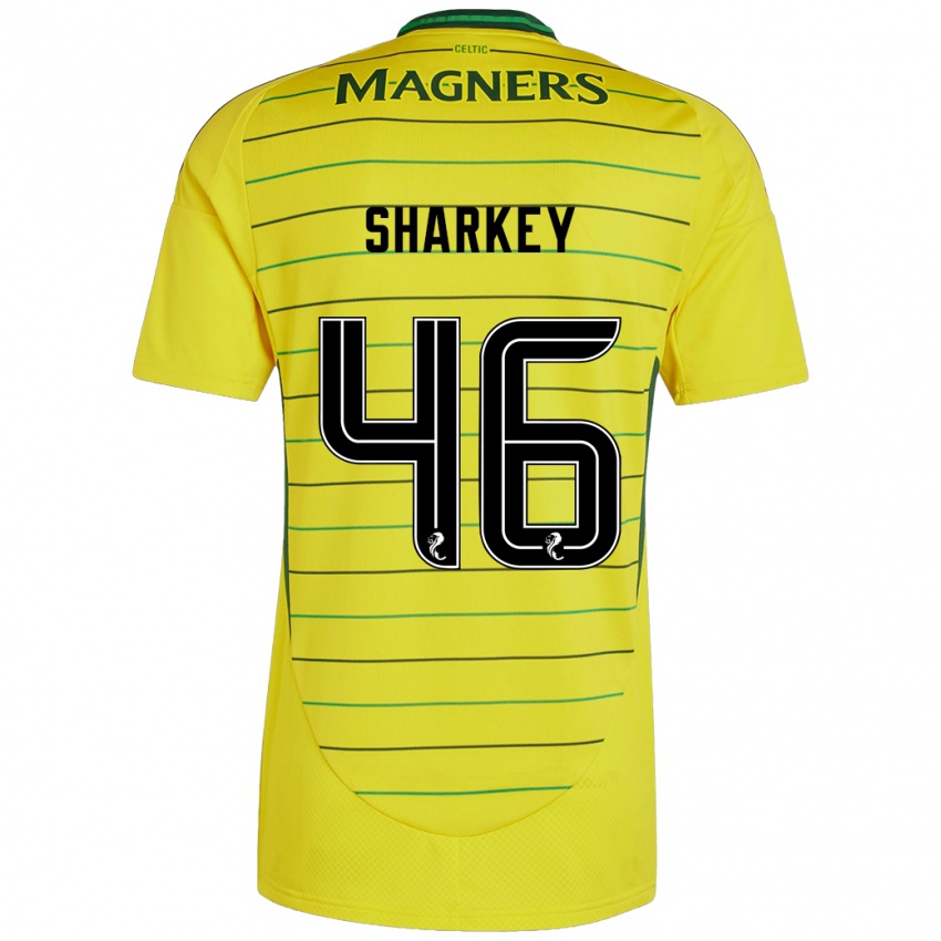 Børn Amy Sharkey #46 Gul Udebane Spillertrøjer 2024/25 Trøje T-Shirt