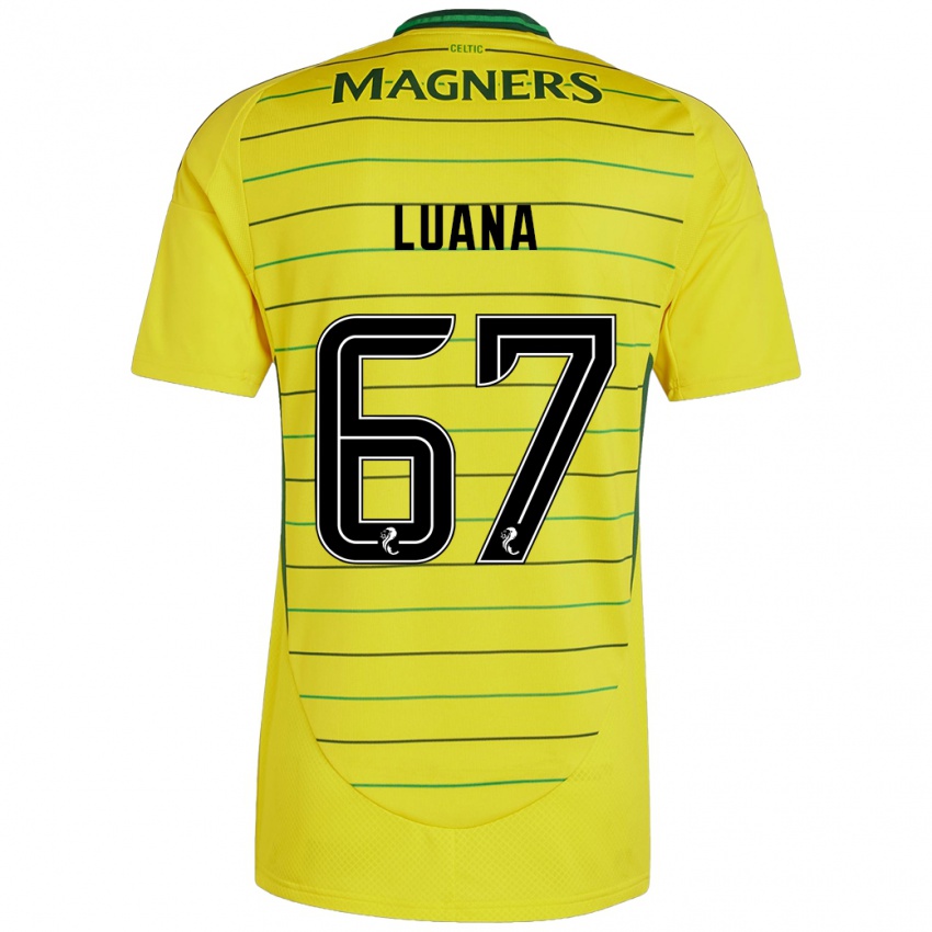 Børn Luana Muñoz #67 Gul Udebane Spillertrøjer 2024/25 Trøje T-Shirt