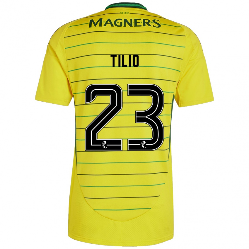 Børn Marco Tilio #23 Gul Udebane Spillertrøjer 2024/25 Trøje T-Shirt