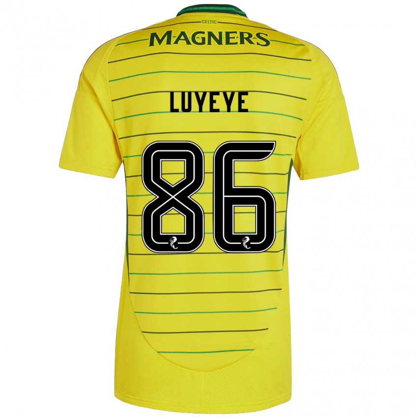 Børn Benny-Jackson Luyeye #86 Gul Udebane Spillertrøjer 2024/25 Trøje T-Shirt