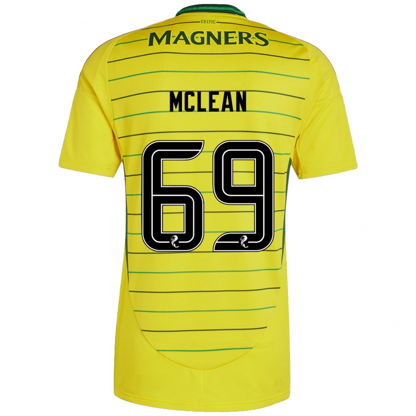 Børn Kai Mclean #69 Gul Udebane Spillertrøjer 2024/25 Trøje T-Shirt