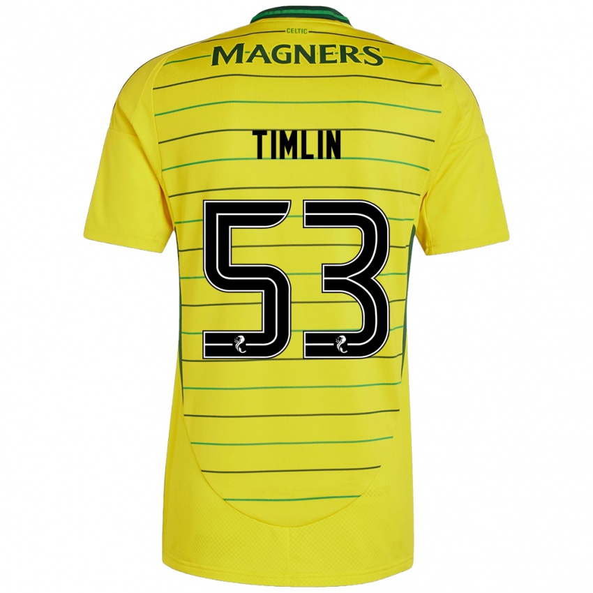 Børn Sophie Timlin #53 Gul Udebane Spillertrøjer 2024/25 Trøje T-Shirt