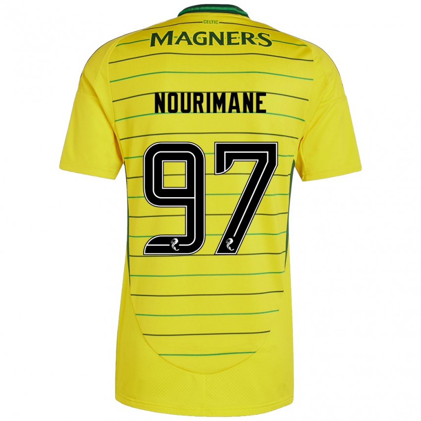 Børn Addi Nourimane #97 Gul Udebane Spillertrøjer 2024/25 Trøje T-Shirt