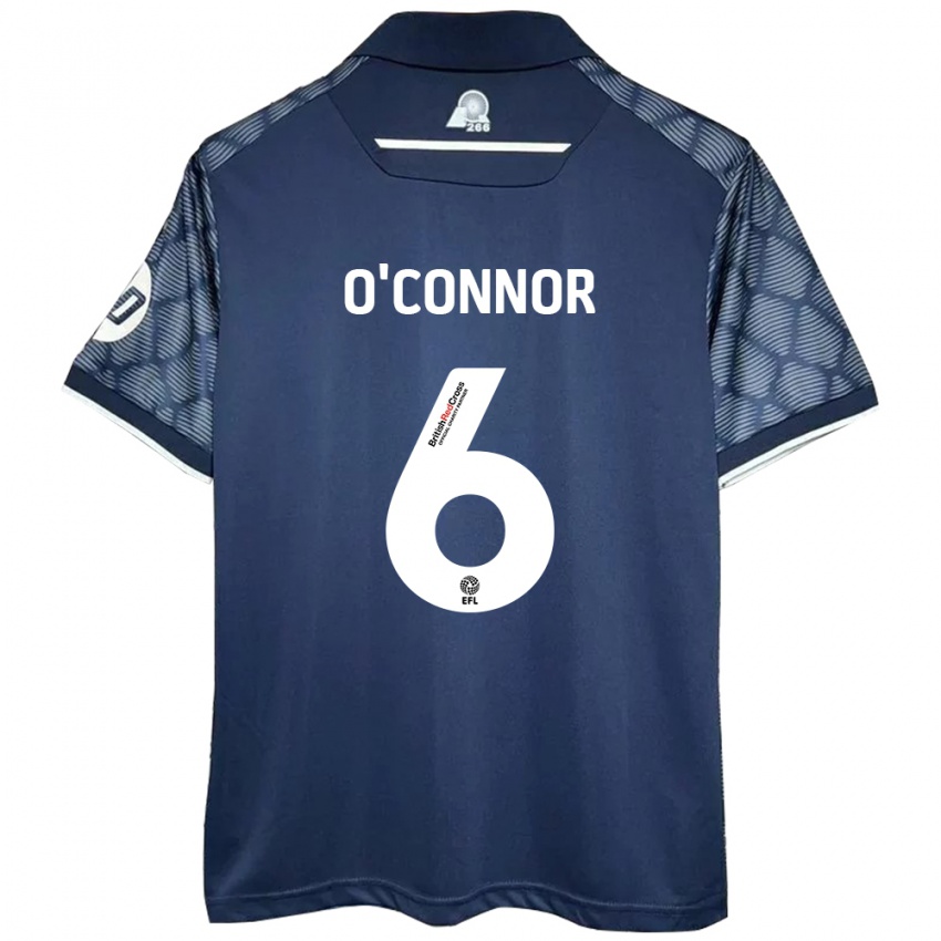 Børn Thomas O'connor #6 Sort Udebane Spillertrøjer 2024/25 Trøje T-Shirt