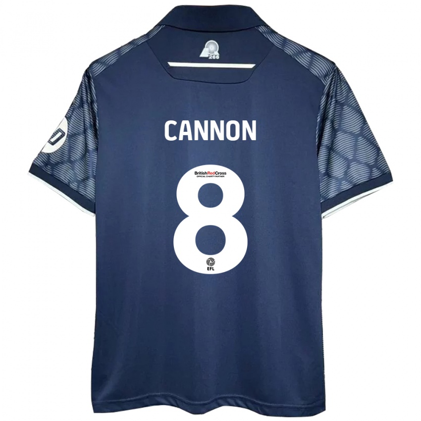 Børn Andy Cannon #8 Sort Udebane Spillertrøjer 2024/25 Trøje T-Shirt