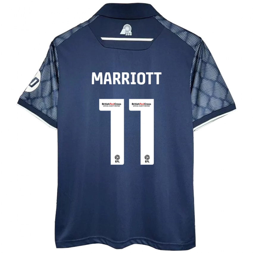 Børn Jack Marriott #11 Sort Udebane Spillertrøjer 2024/25 Trøje T-Shirt