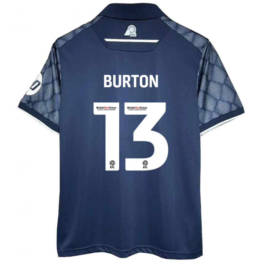 Børn Callum Burton #13 Sort Udebane Spillertrøjer 2024/25 Trøje T-Shirt