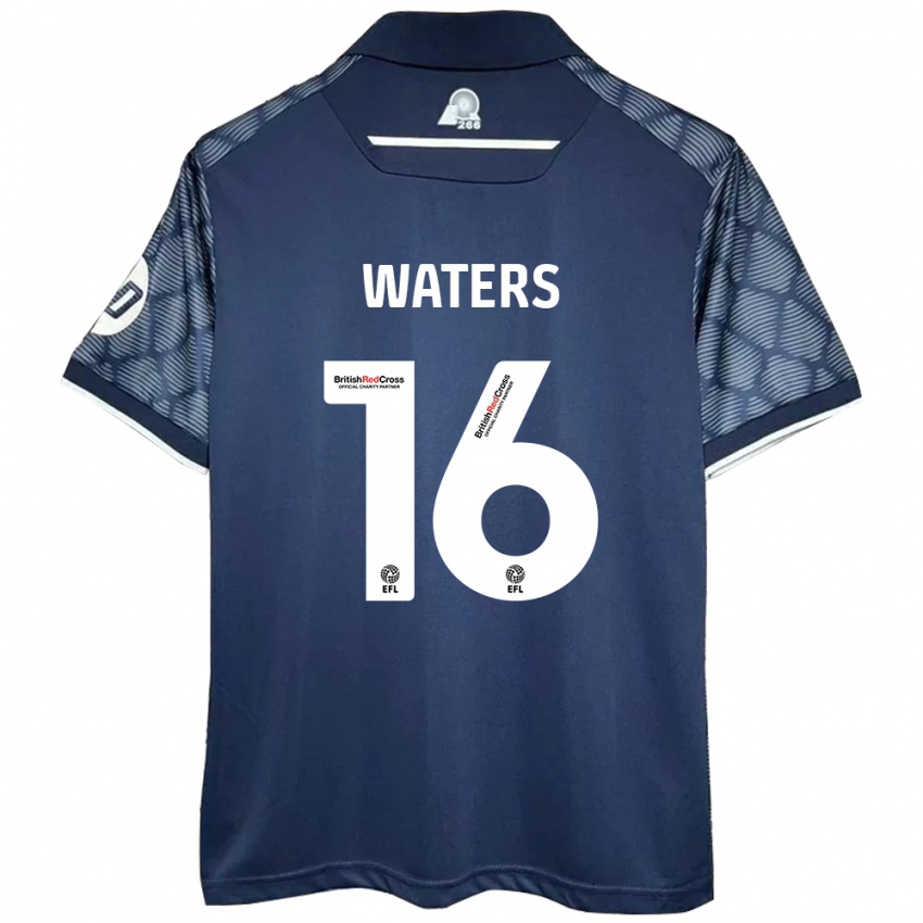 Børn Billy Waters #16 Sort Udebane Spillertrøjer 2024/25 Trøje T-Shirt