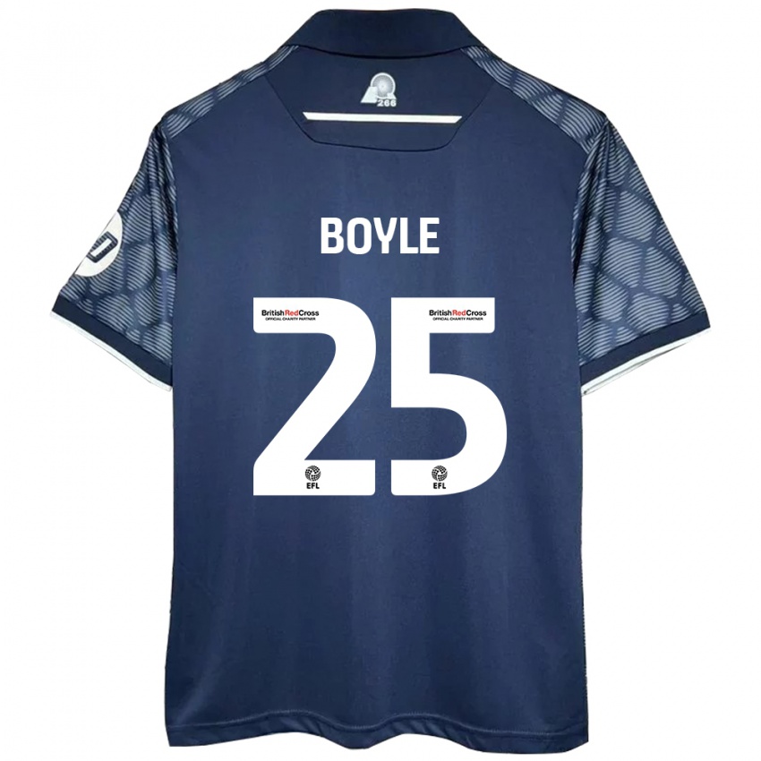 Børn Will Boyle #25 Sort Udebane Spillertrøjer 2024/25 Trøje T-Shirt