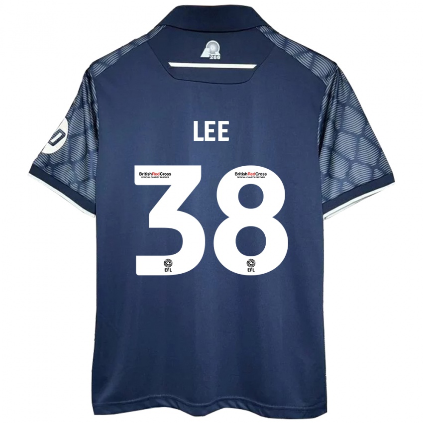 Børn Elliot Lee #38 Sort Udebane Spillertrøjer 2024/25 Trøje T-Shirt