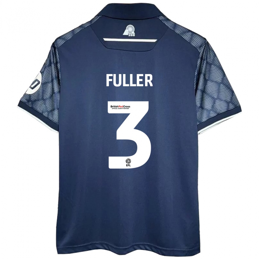 Børn Olivia Fuller #3 Sort Udebane Spillertrøjer 2024/25 Trøje T-Shirt