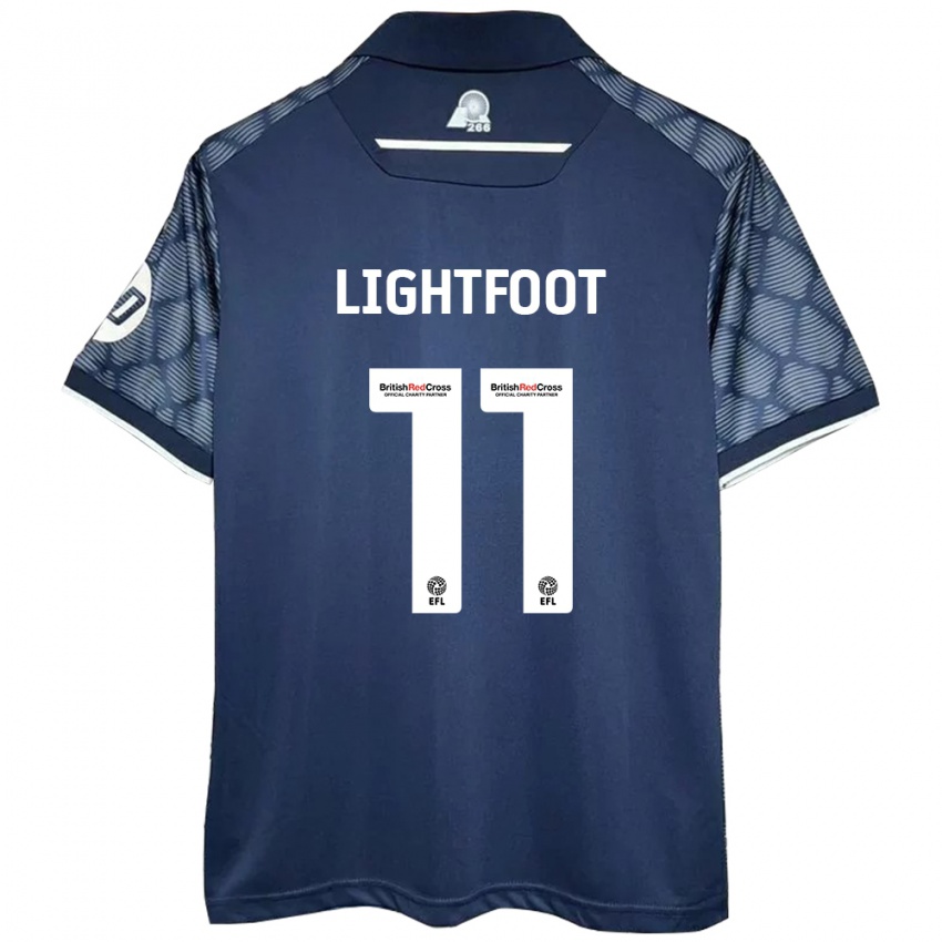 Børn Amber Lightfoot #11 Sort Udebane Spillertrøjer 2024/25 Trøje T-Shirt