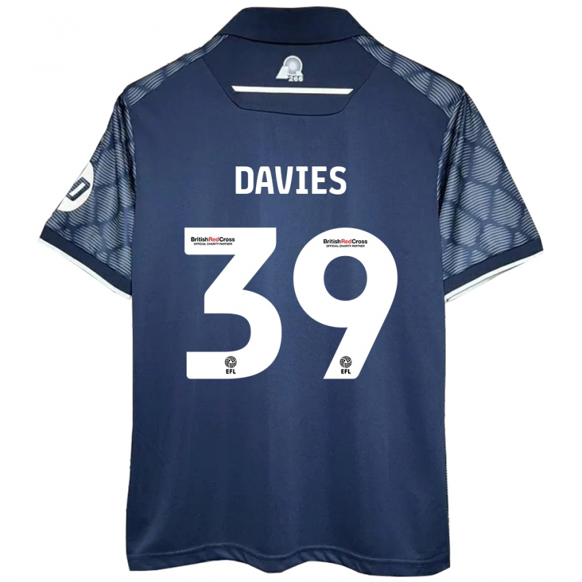 Børn Daniel Davies #39 Sort Udebane Spillertrøjer 2024/25 Trøje T-Shirt