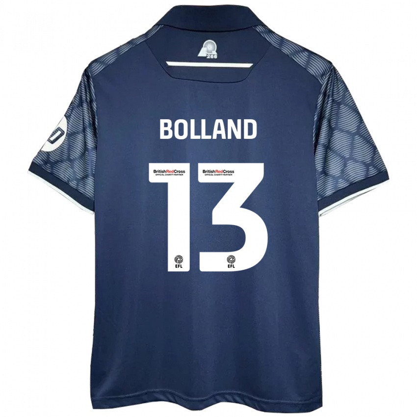 Børn Charlotte Bolland #13 Sort Udebane Spillertrøjer 2024/25 Trøje T-Shirt