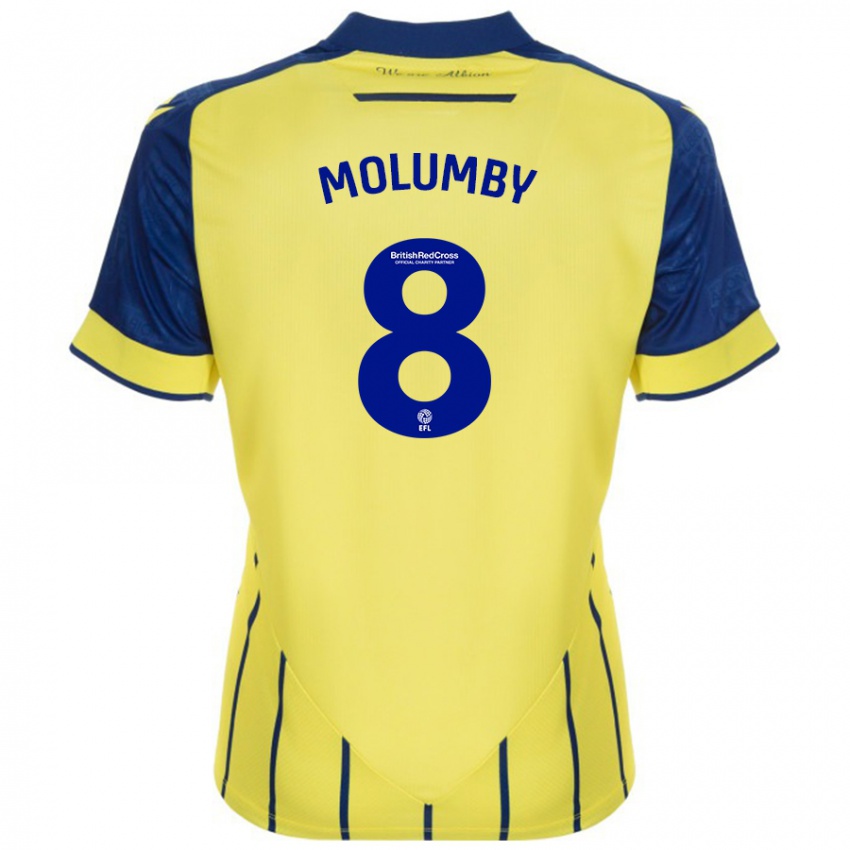 Børn Jayson Molumby #8 Gul Blå Udebane Spillertrøjer 2024/25 Trøje T-Shirt