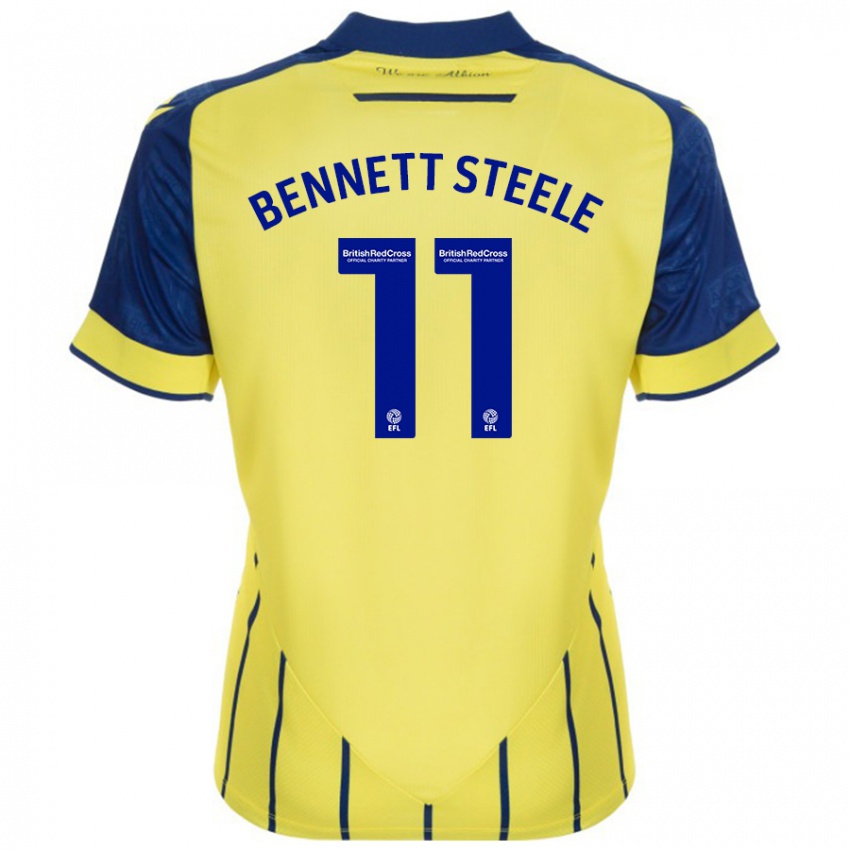 Børn Lizzie Bennett-Steele #11 Gul Blå Udebane Spillertrøjer 2024/25 Trøje T-Shirt